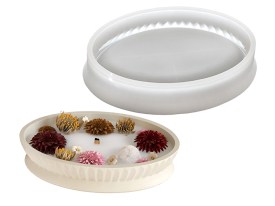 Molde silicona bandeja oval chica rayada